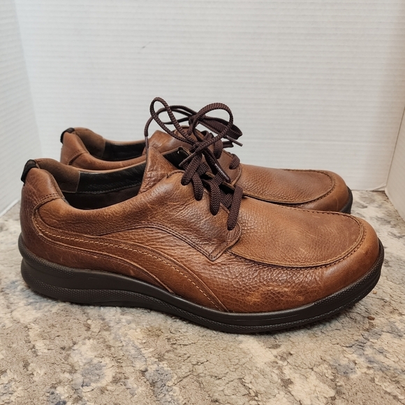 SAS Move On Brown Leather Lace Up Comforr Support Walking Shoes Size 13M - Picture 11 of 15